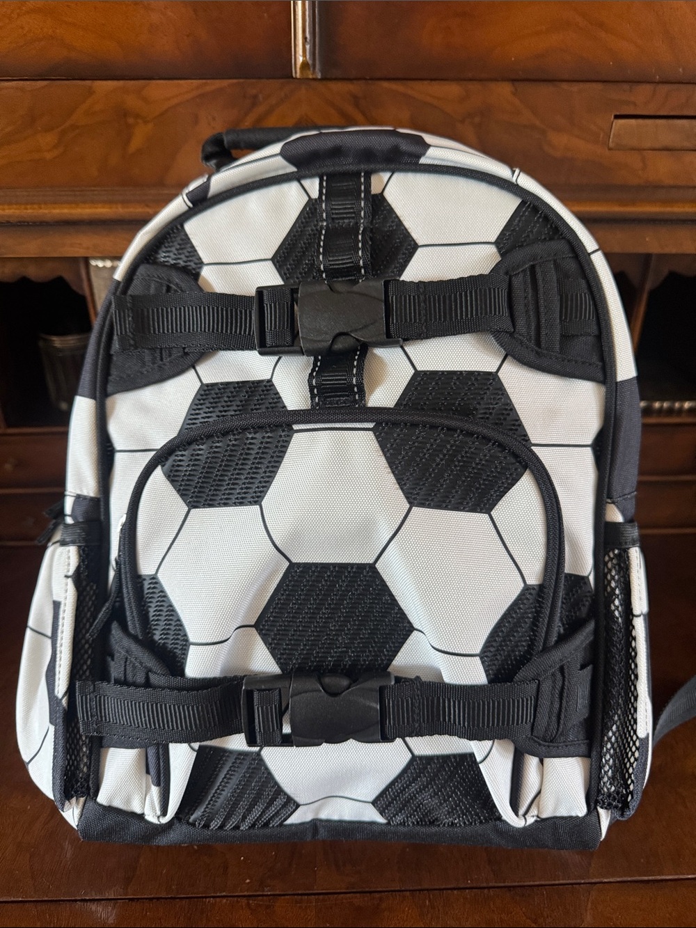Pottery Barn Kids Mackenzie Soccer 3-D Backpack New!
